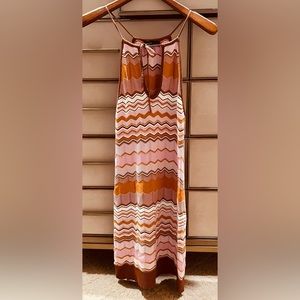 House of Harlo 1960 chevron striped dress. Size medium.